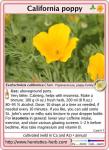 Herbcard 07.2017: California poppy / insomnia.