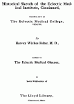 Eclectic Medical Institute, Title page.