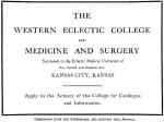 Ad: Western Eclectic College.