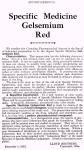 Vol. 7, No. 1, Ad: Specific Medicine Gelsemium.